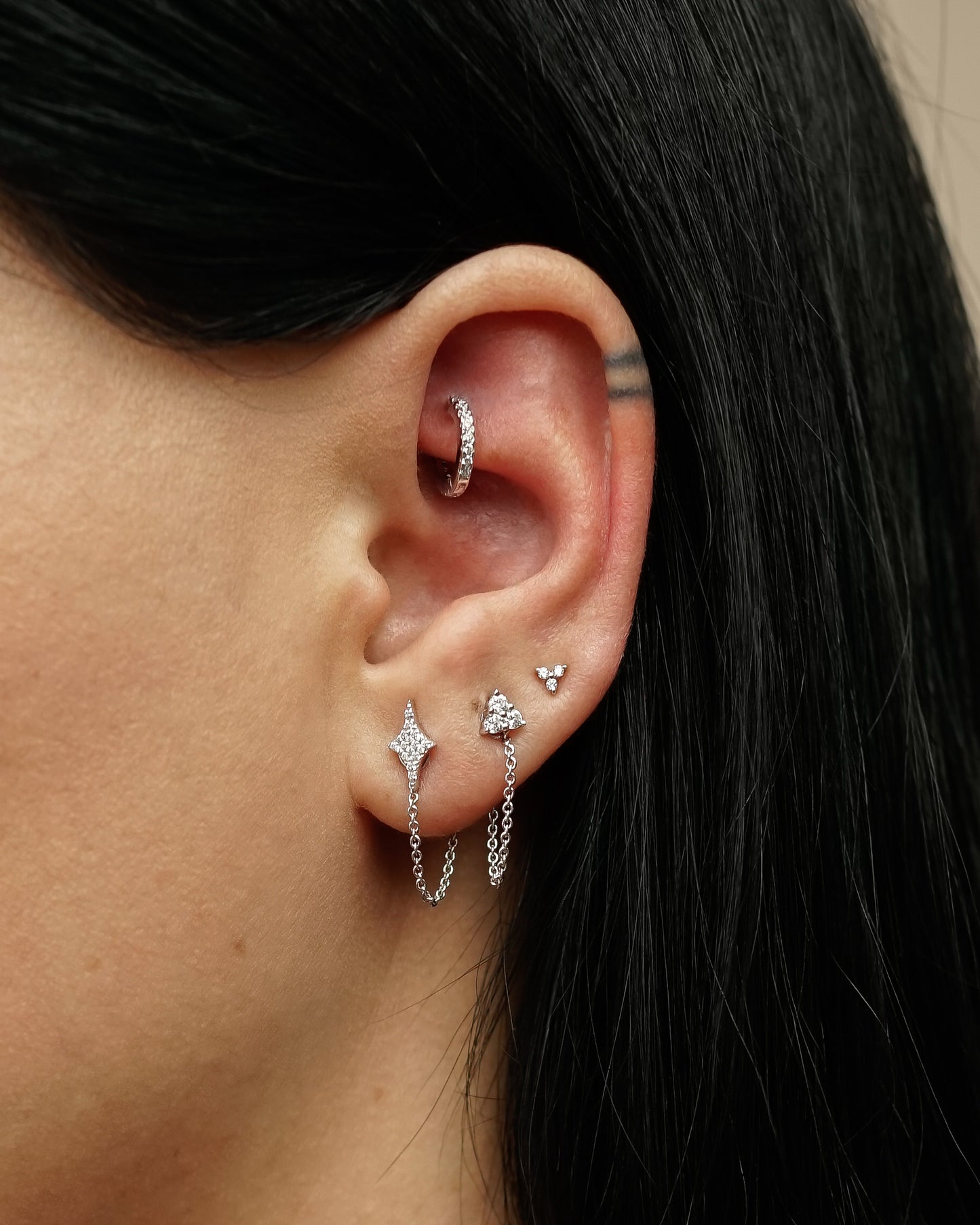 Fairy ear stud - Argent 925