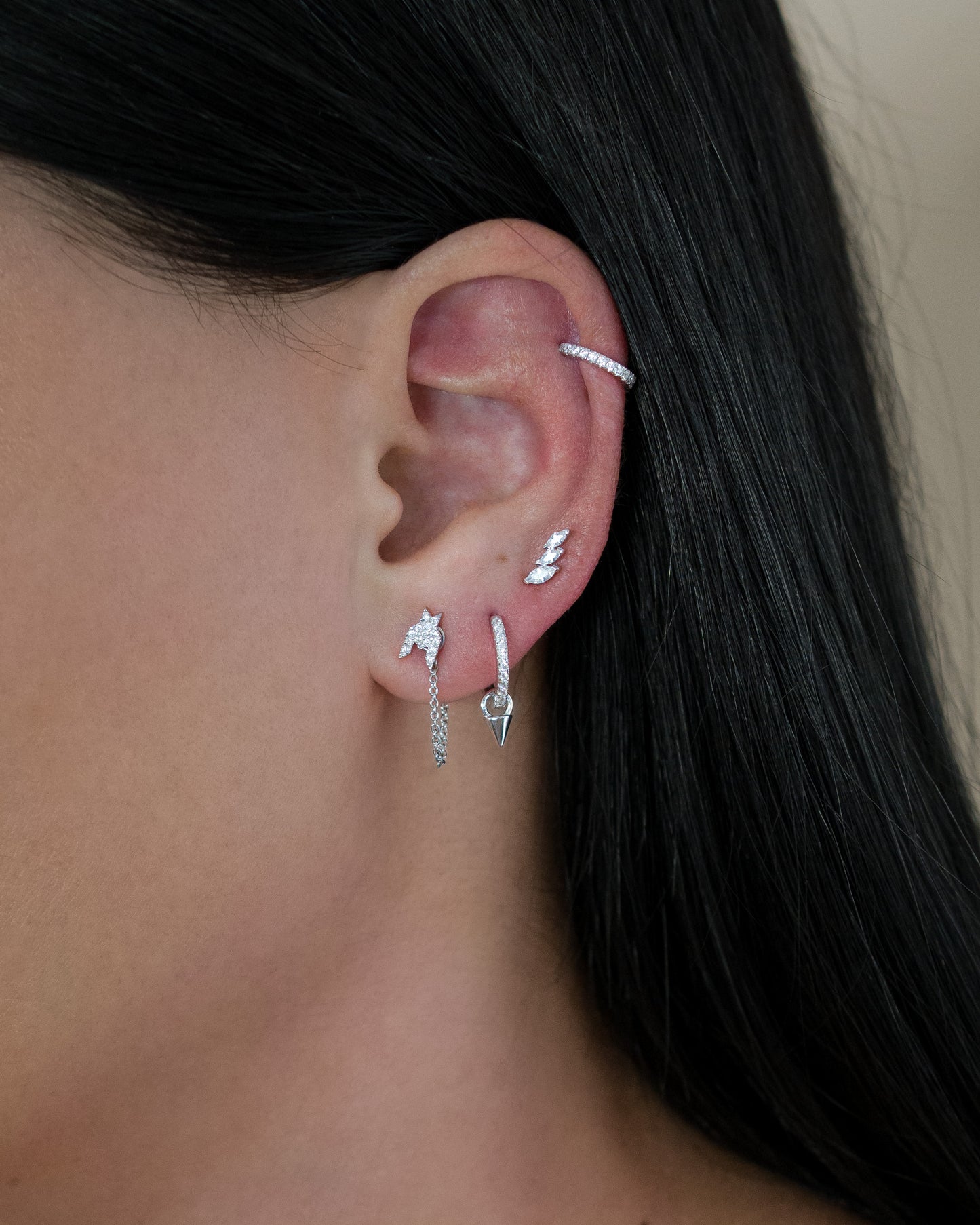 Iconic ear stud - Argent 925