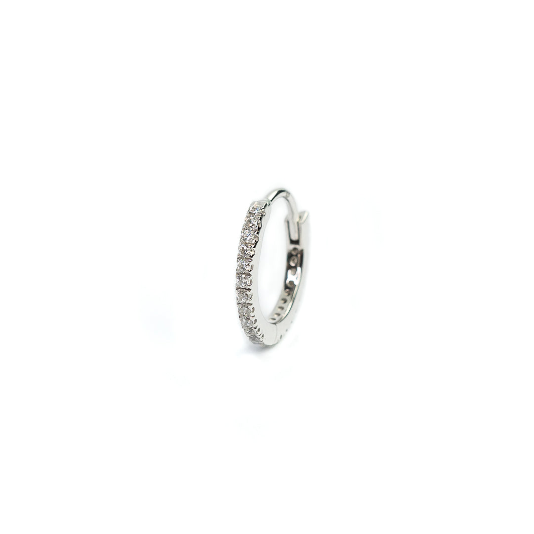 Shiny medium hoop - Argent 925