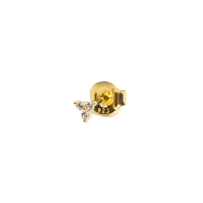 Trinity baby ear stud - Plaqué or jaune