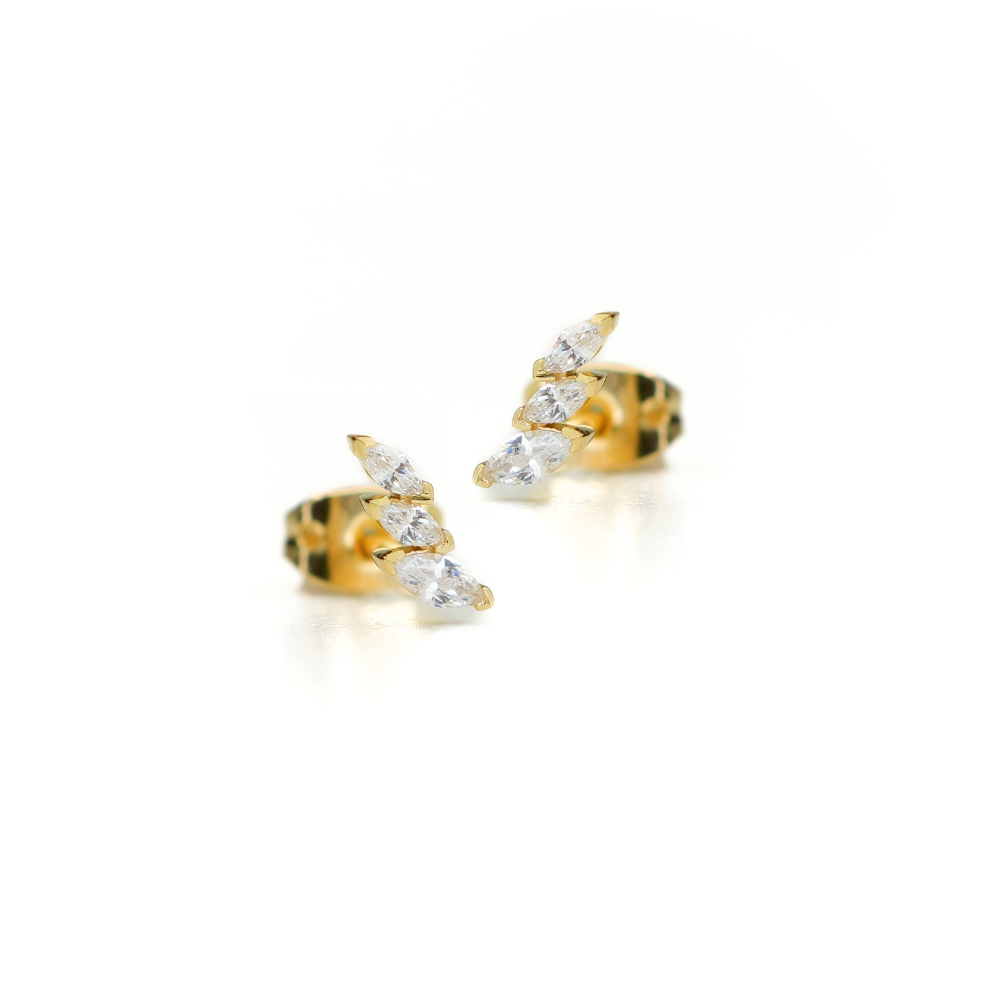 Daphne ear stud - Plaqué or jaune