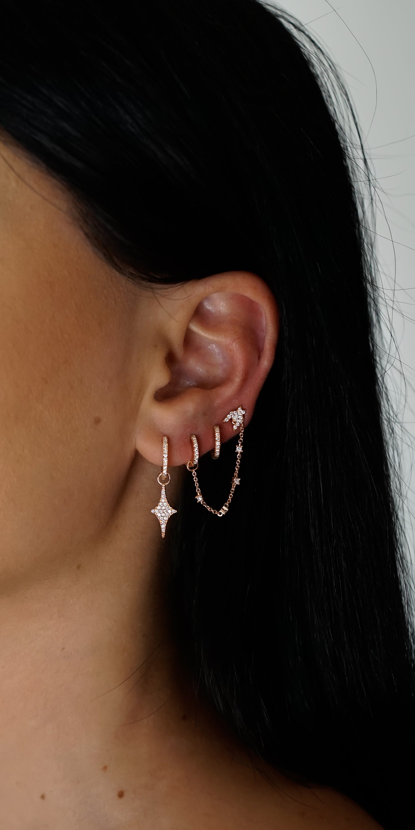 Iconic ear stud - Plaqué or rose