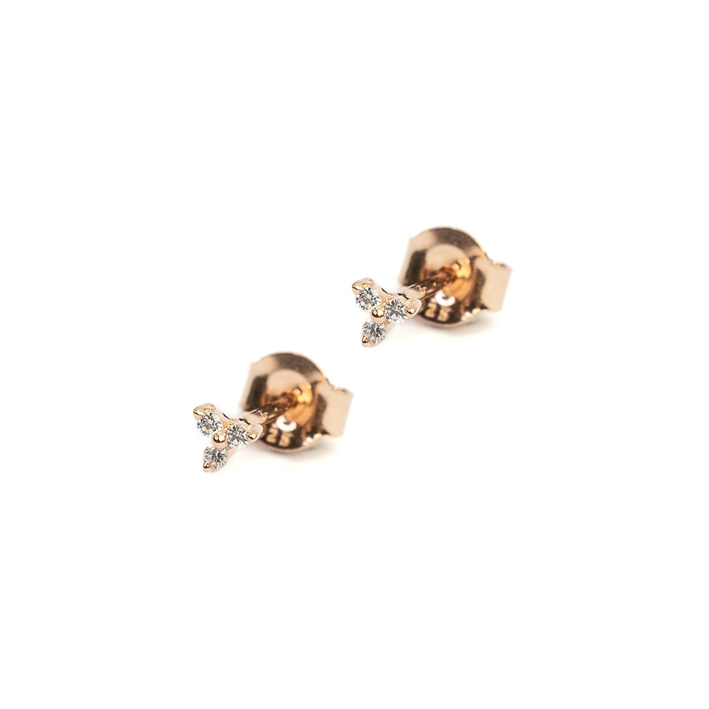 Trinity baby ear stud - Plaqué or rose